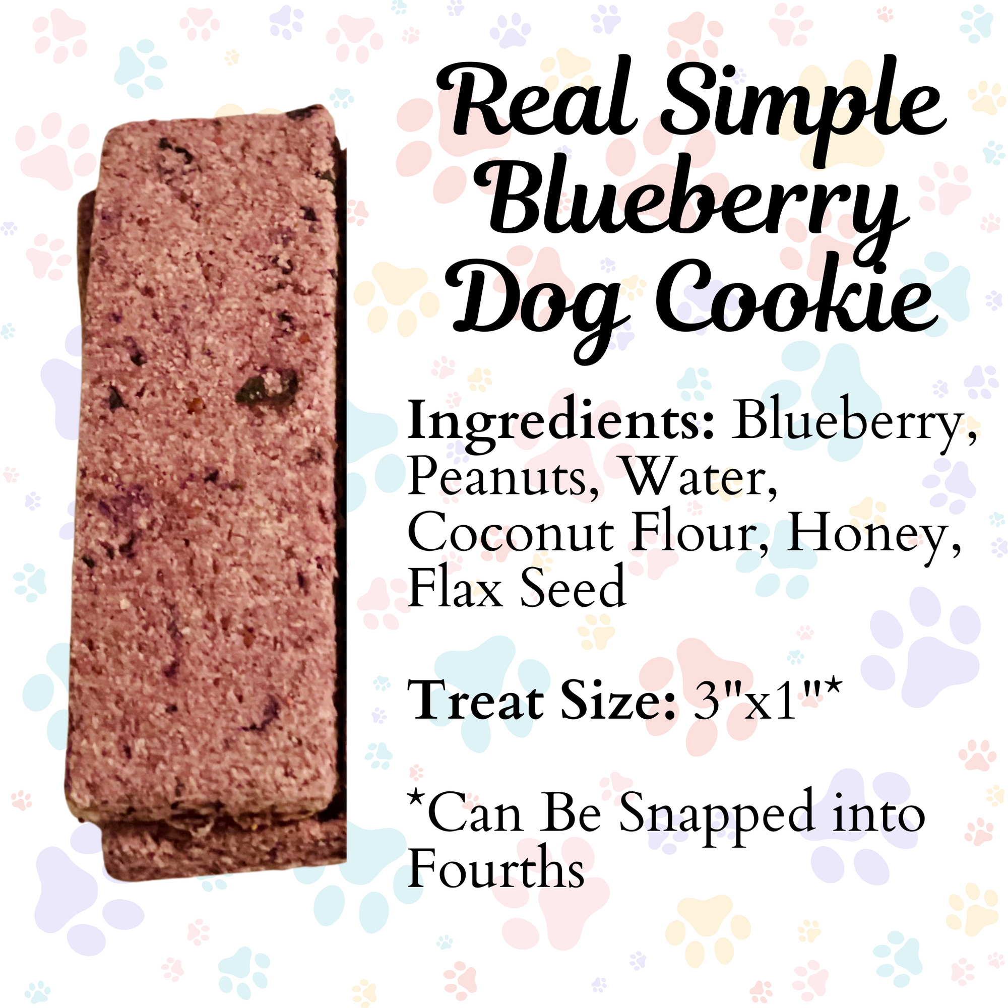 Blueberry Real Simple Dog Biscuit Cookie